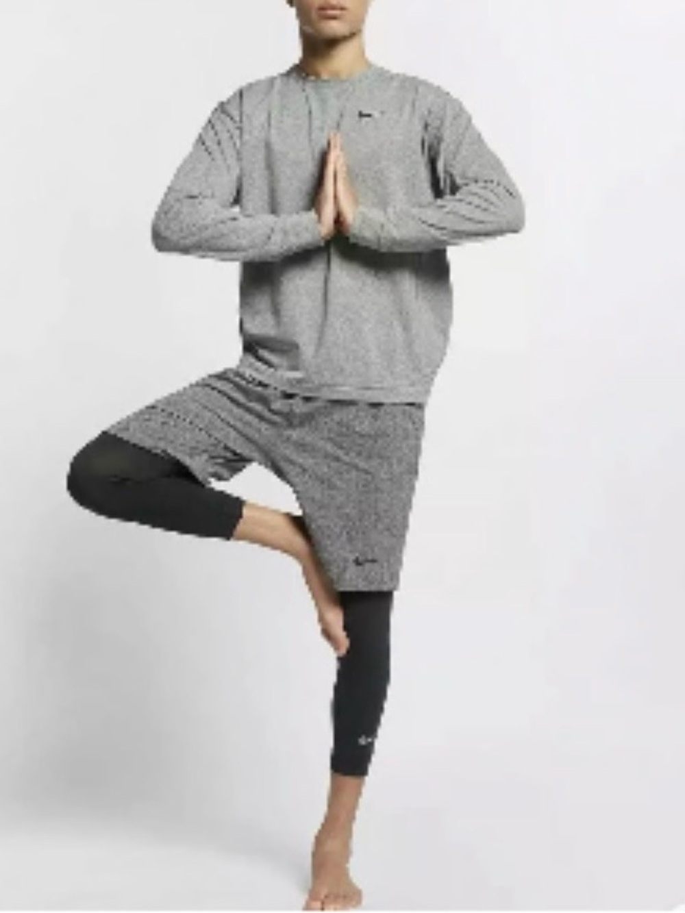 Nike Men’s Heather Charcoal Yoga Athletic Shorts
